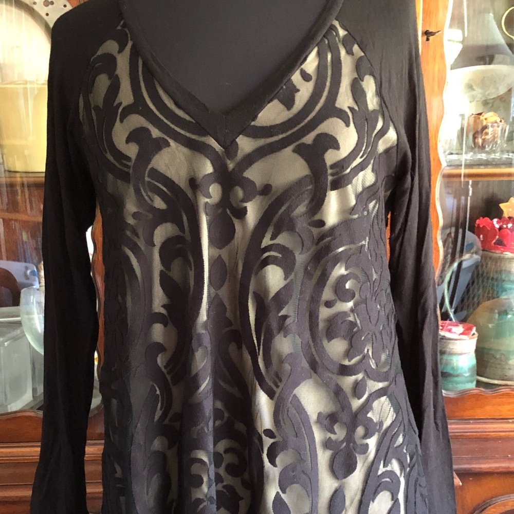 Kay Celine lace top. Lined. Size M - Picture 2 of 5